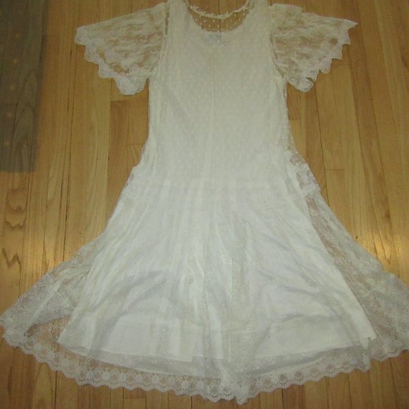 VINTAGE SUE BRETT COLLECTION DRESS/WEDDING/OFF WHITE/NO SIZE/MEDIUM?/LACE! - Picture 7 of 8